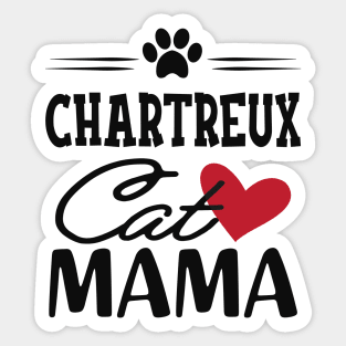 Chartreux Cat Mama Sticker